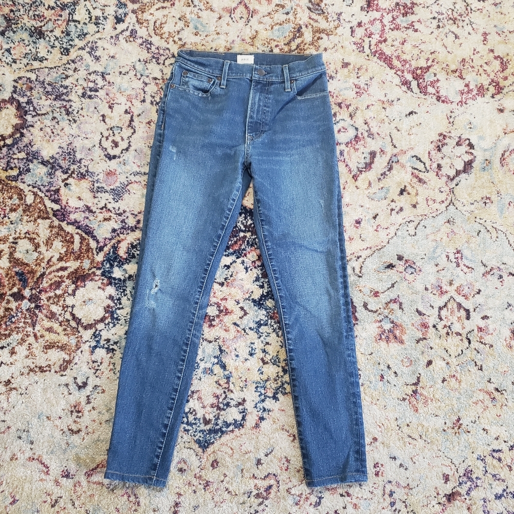 ABLE The High Rise Stretch Skinny Jean Hemmed as Crop Size 26